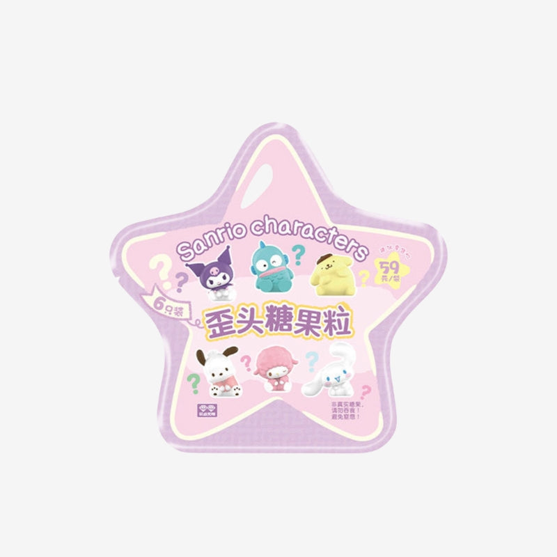 SANRIO Characters Crooked Head Mini Beans Series PVC Figures, Blind Box