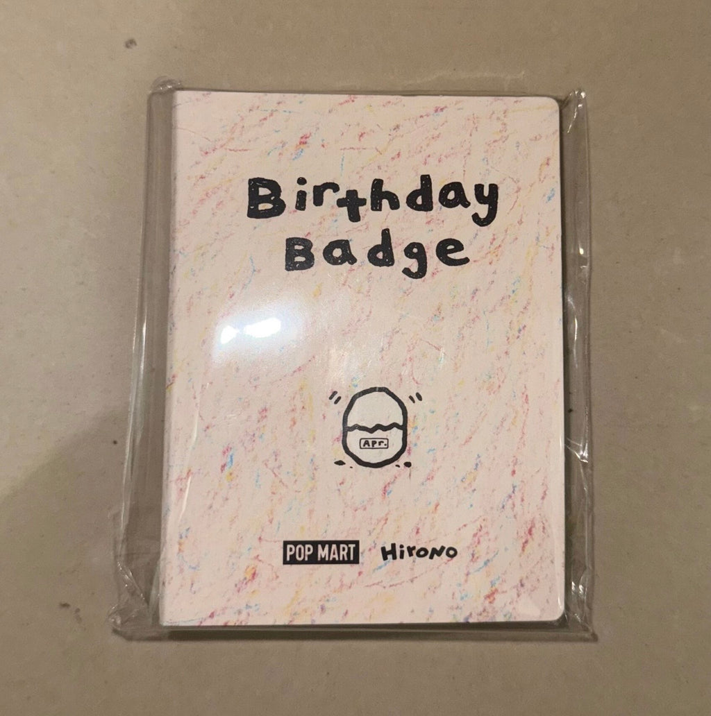 POPMART HIRONO HAPPY BIRTHDAY badge