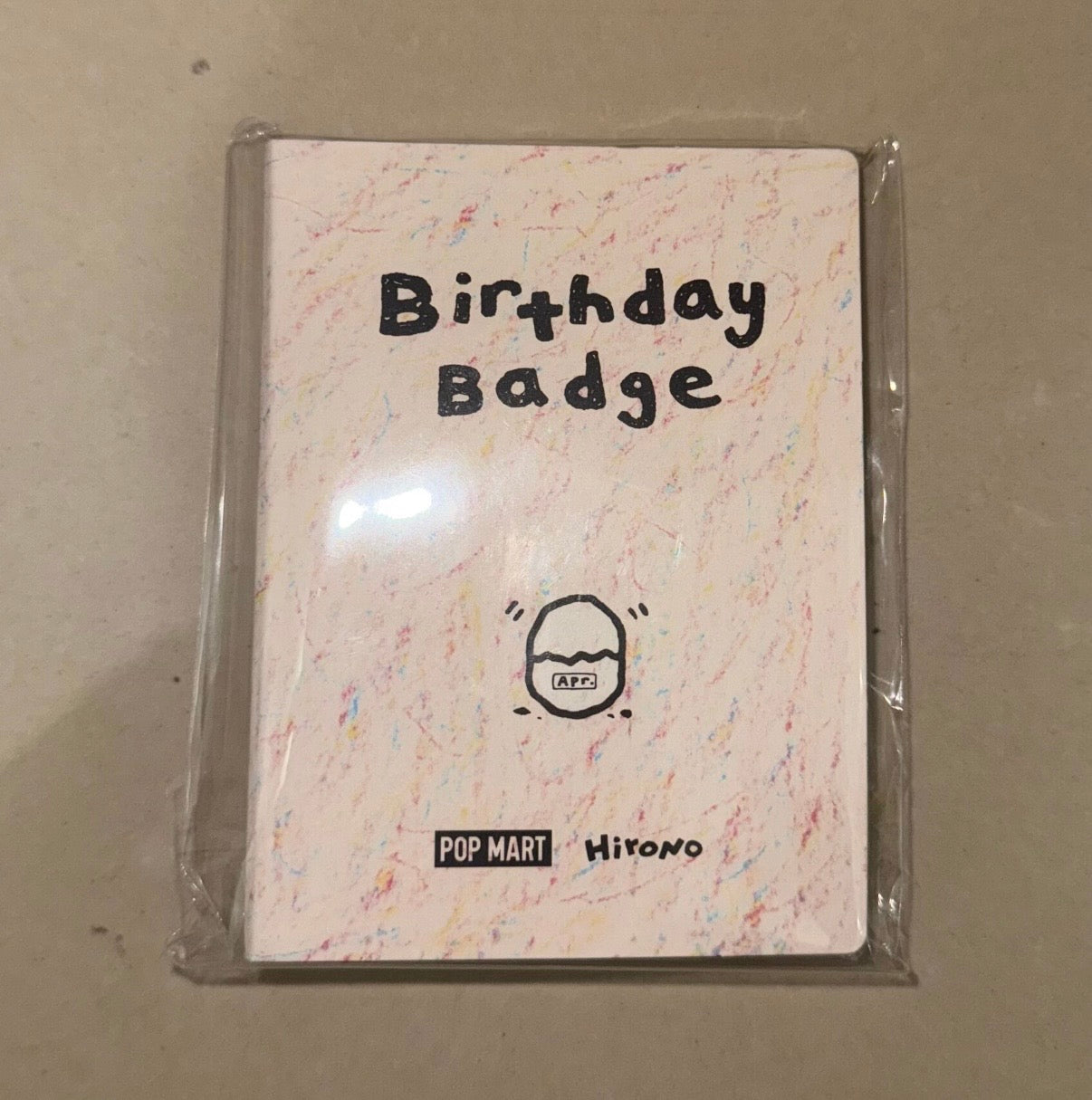 POPMART HIRONO HAPPY BIRTHDAY badge