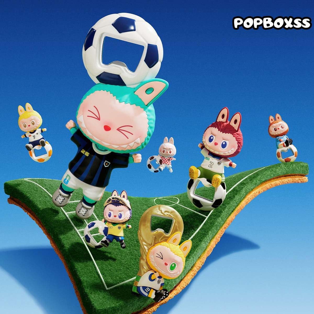 THE MONSTERS × FIFA SERIES - Bottle Opener Fridge Magnet Blind Box