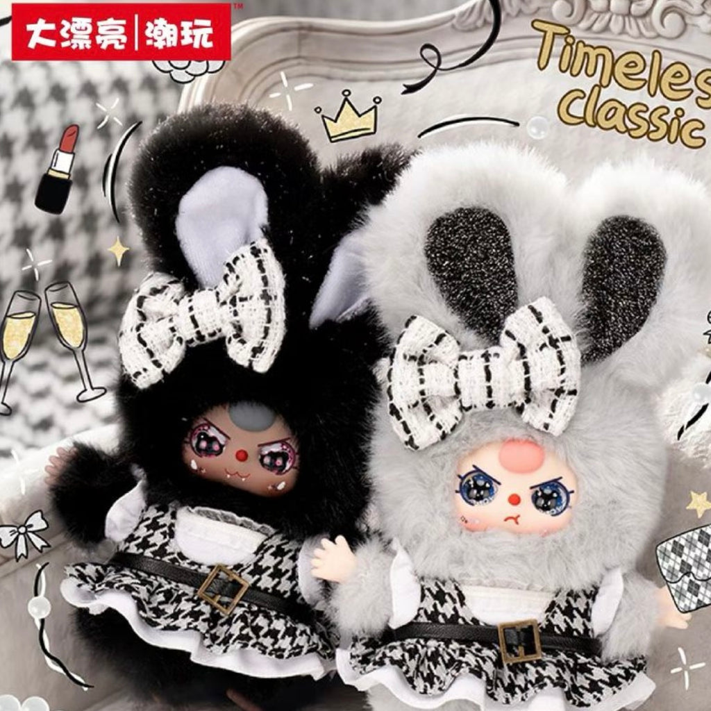 Baby three Absolute Black and White Vinyl plush toy blind box