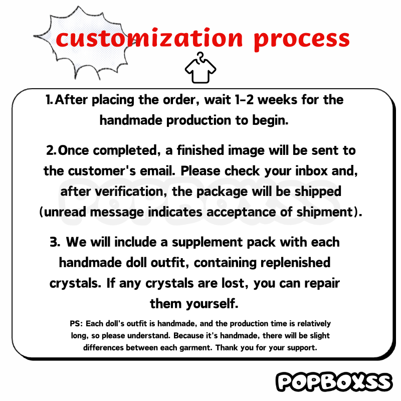 【Customized Two-Week】 Skullpanda Swarovski Crystal Doll Clothes (Doll Included) skullpanda XG Series