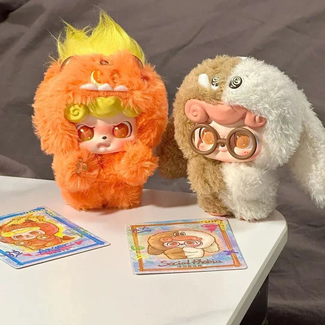 Q Kid Emotional Hairy Monsters Series Pendant Plush Dolls. Blind Box