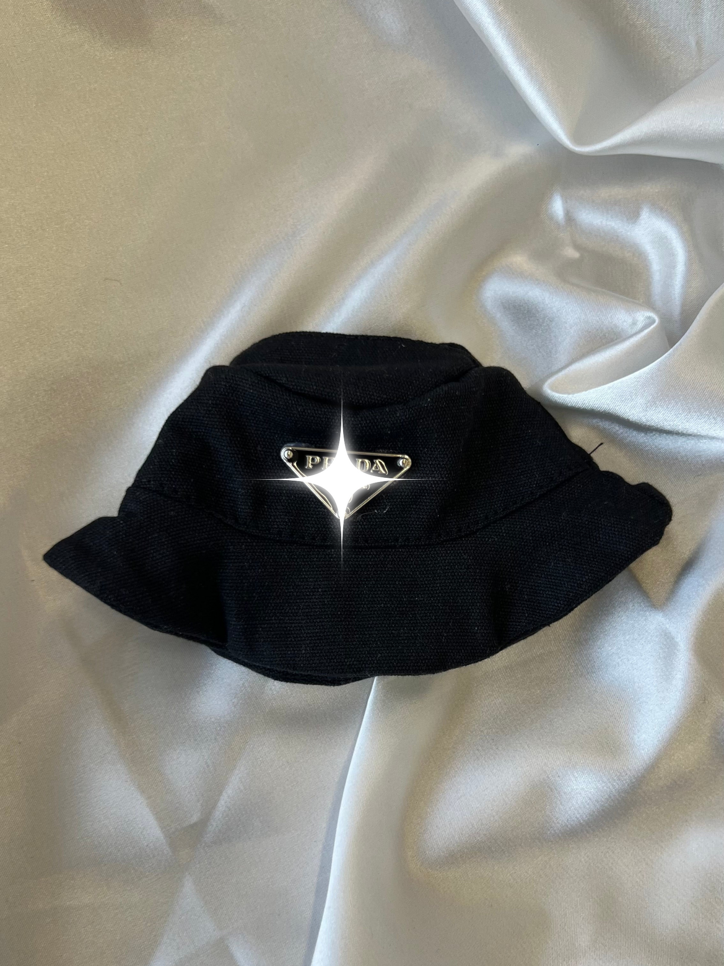 Labubu Black Bucket Hat and Overalls Set