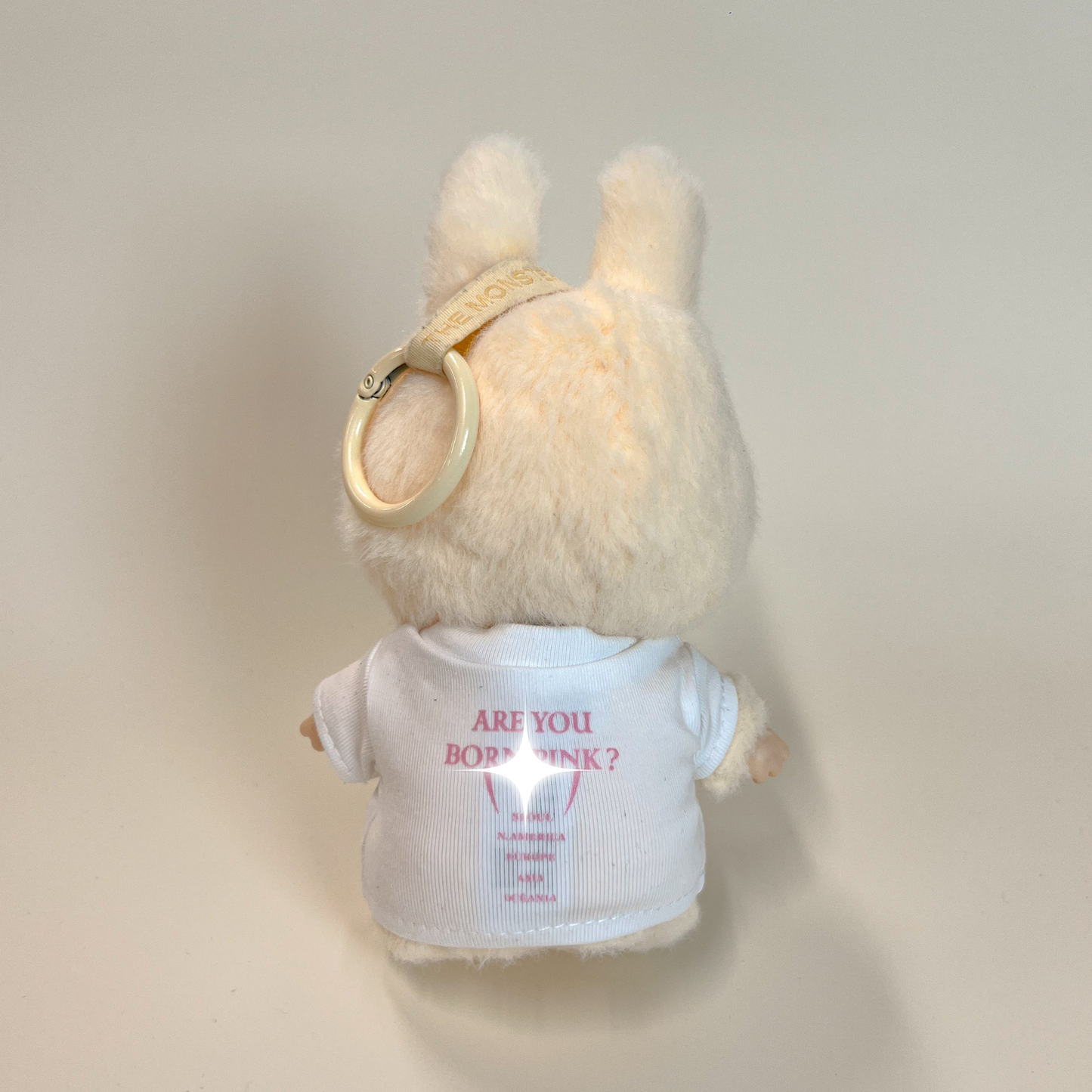 Labubu Concert Outfit Set – White Heart Tee with Mini Fan Lightstick (2 Items)