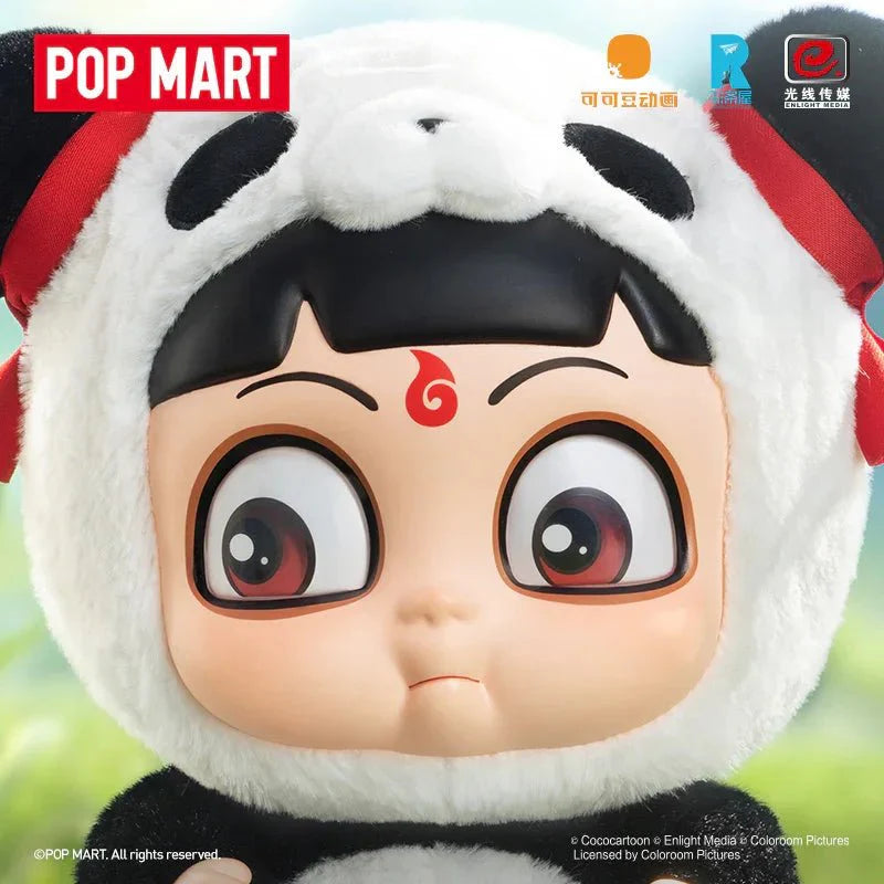 Pop Mart Nezha: The Devil Child Hugging Series PVC Face Plush Panda Nezha