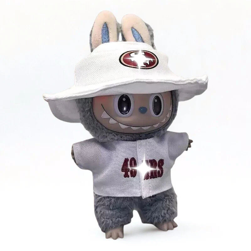 Labubu White Baseball Streetwear Set