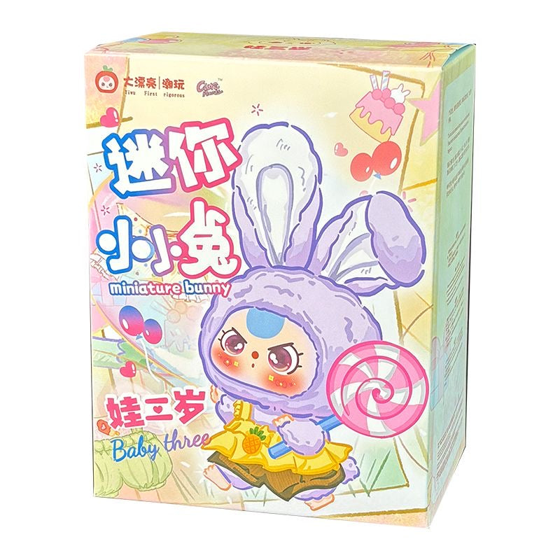 baby three miniature bunny Vinyl plush pendant blind box