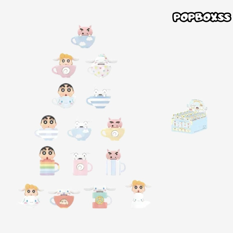 TOP TOY Crayon Shinchan X Cinnamoroll Teacup Series Mini Figures Surprise Bags