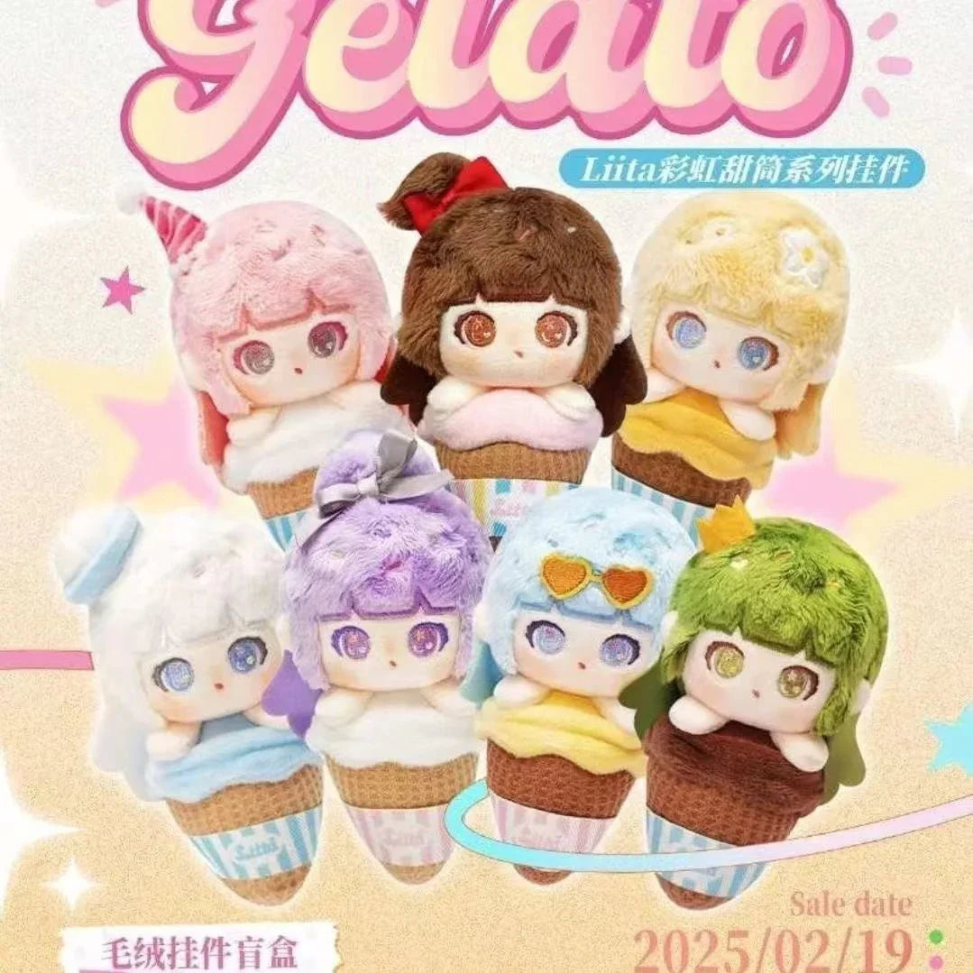 Liita Rainbow Cone Series Plush Keychain Dolls. Blind Box
