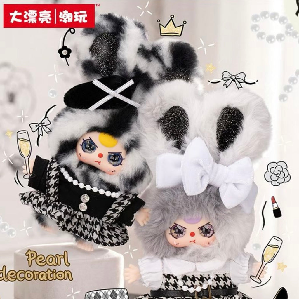 Baby three Absolute Black and White Vinyl plush toy blind box