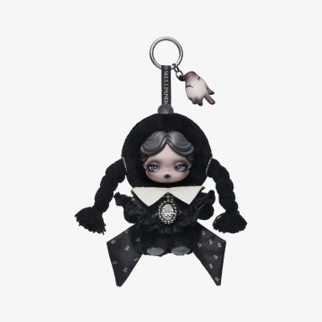 SKULLPANDA × Wednesday Plush（Classic Dress Version）