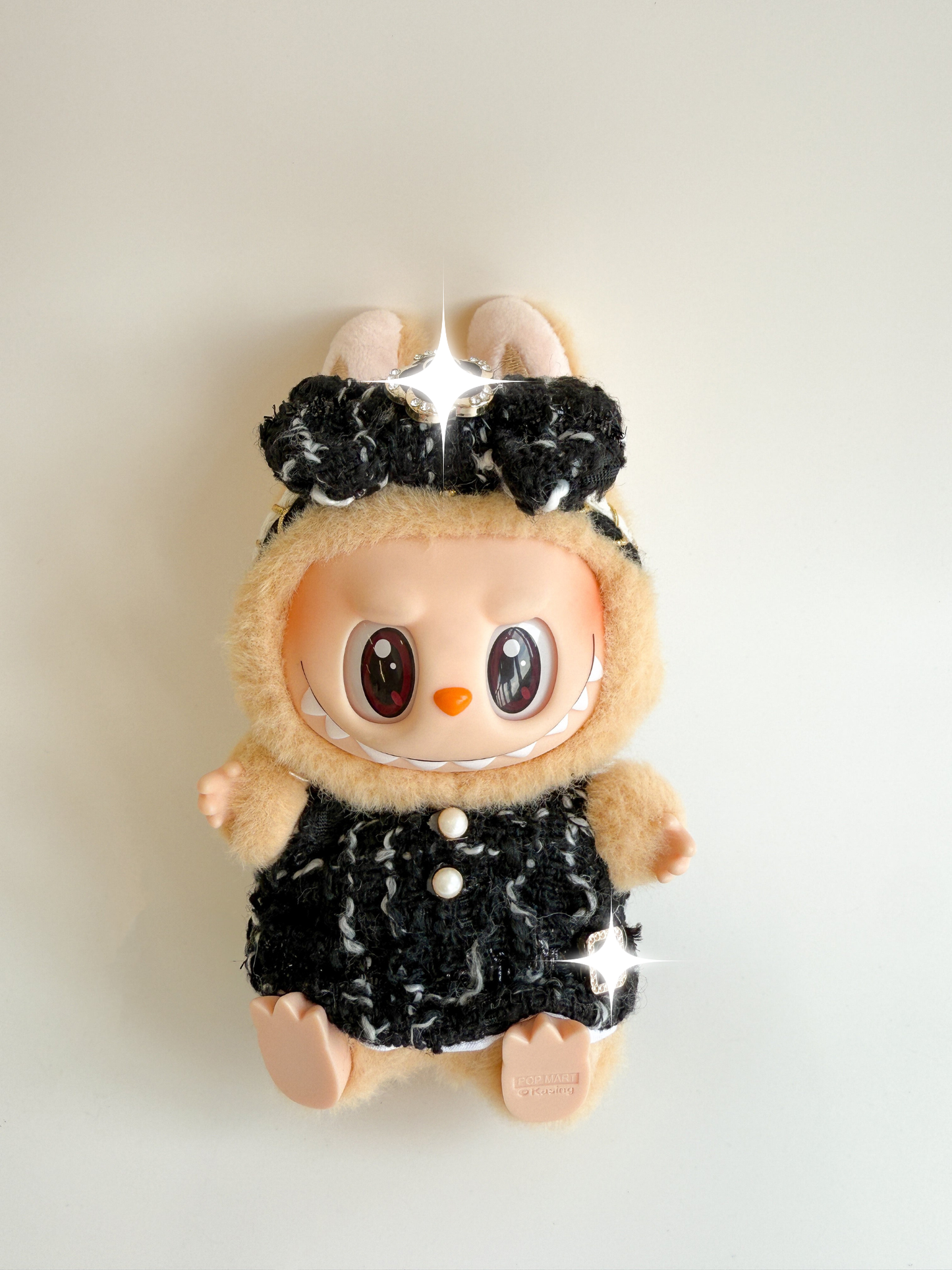 Labubu Classic Black Tweed Dress Set