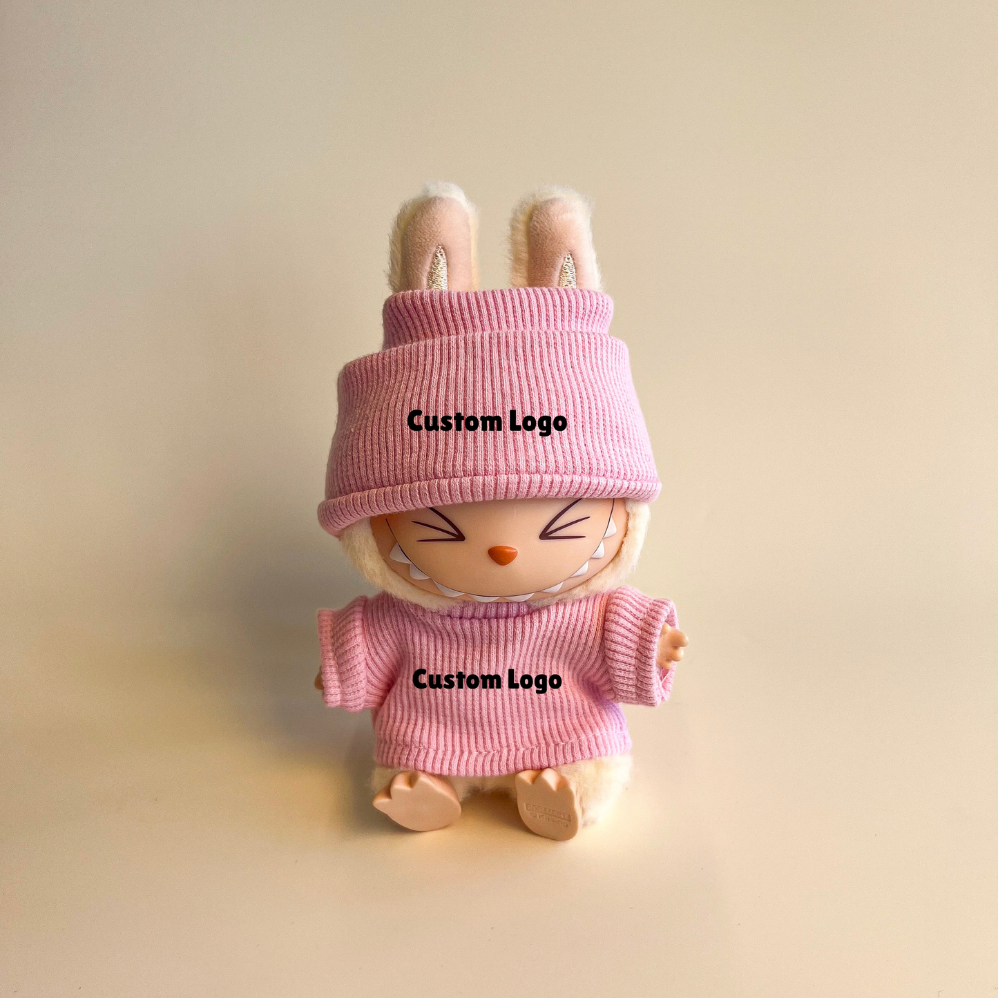 Labubu Custom Logo Outfit – Beanie & Sweater Set (Multiple Colors)