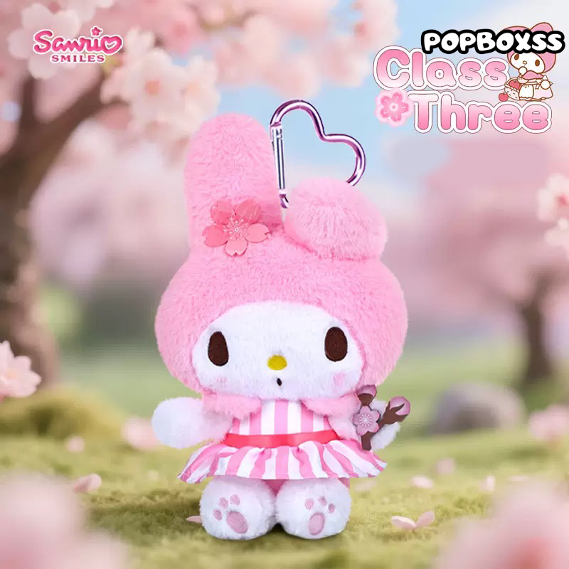 Authentic My Melody Sakura Series Plush Doll Keyrings