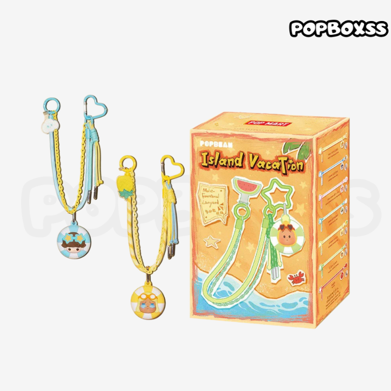 POPMART POP BEAN Island Vacation Series Multi functional Lanyard Blind Box (PRE-ORDER)