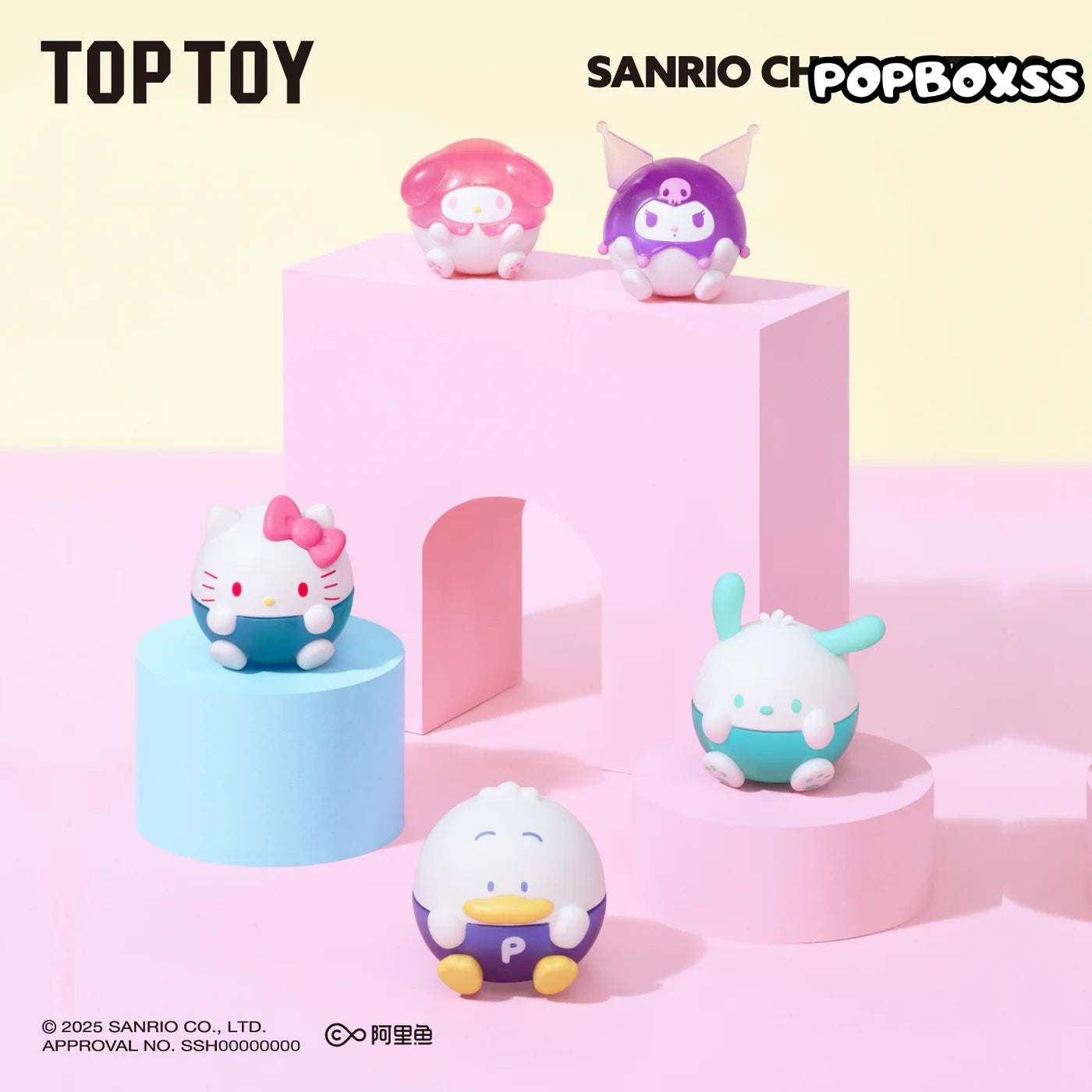 TOP TOY Sanrio Characters Roundy Mini Figures Suprise Blind Bags