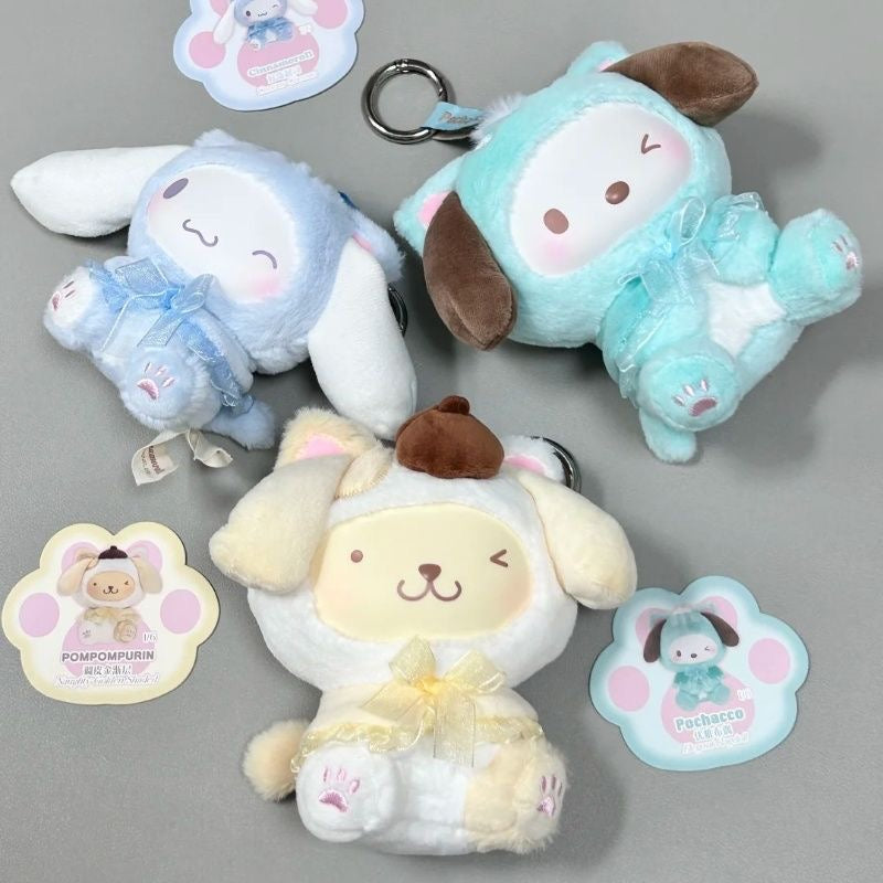 SANRI0 Characters Play With Kittens Series Plush Dolls. Blind Box