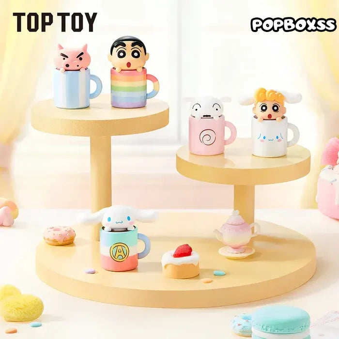 TOP TOY Crayon Shinchan X Cinnamoroll Teacup Series Mini Figures Surprise Bags