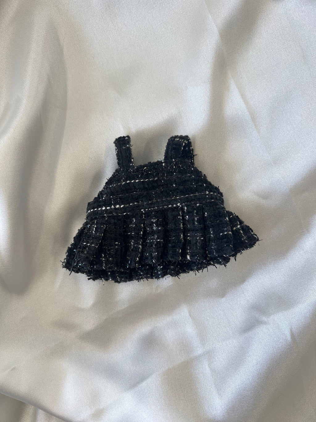 Labubu Premium Black Tweed Dress Set with Bow