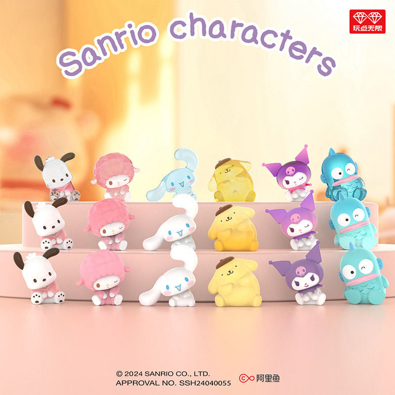 SANRIO Characters Crooked Head Mini Beans Series PVC Figures, Blind Box