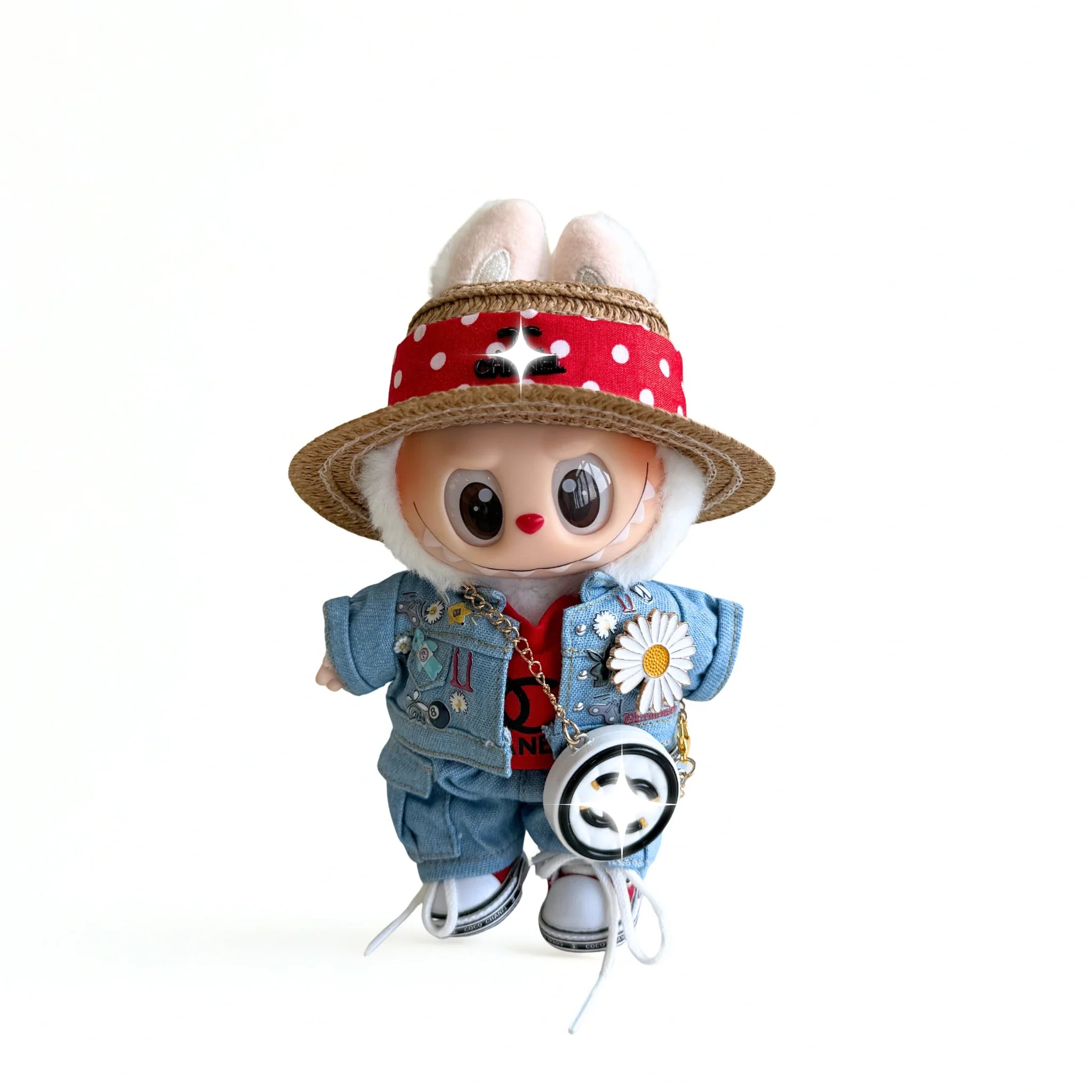 Labubu Denim Outfit Set – K-Pop Idol Collection (7 Items)
