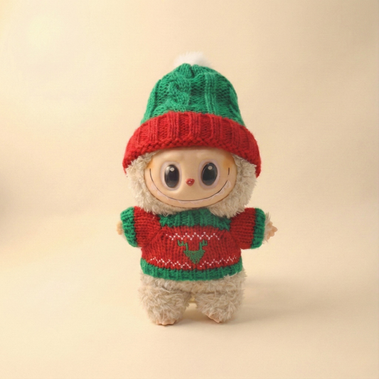 Labubu Holiday Reindeer Knit Outfit
