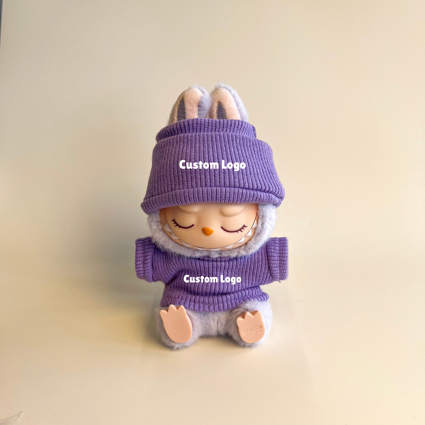 Labubu Custom Logo Outfit – Beanie & Sweater Set (Multiple Colors)