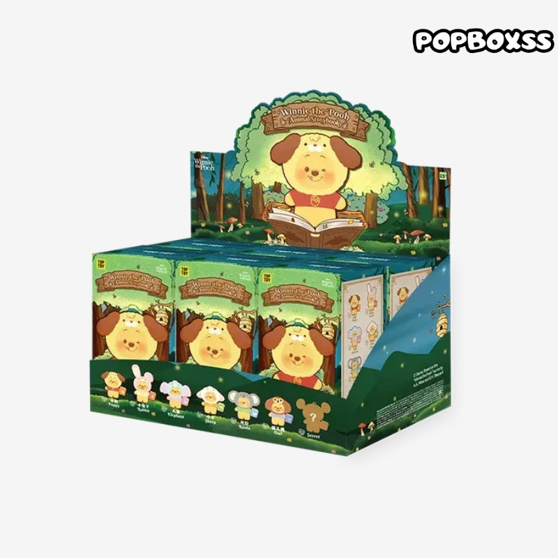 TOP TOY Winnie the Pooh Animal Storybook Series Plush Keychain Blind Box