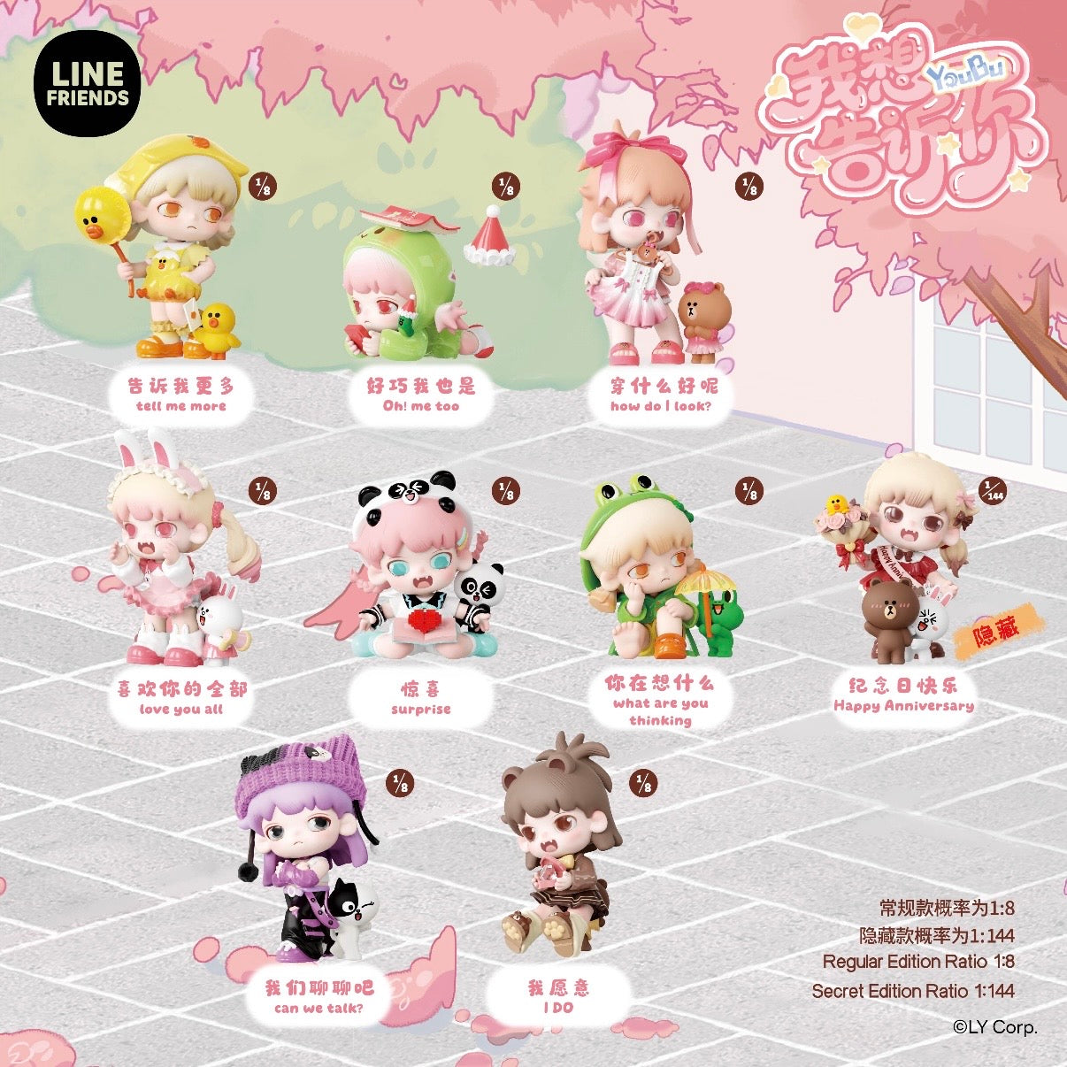 YOUBU i have something to tell you blind box figurines