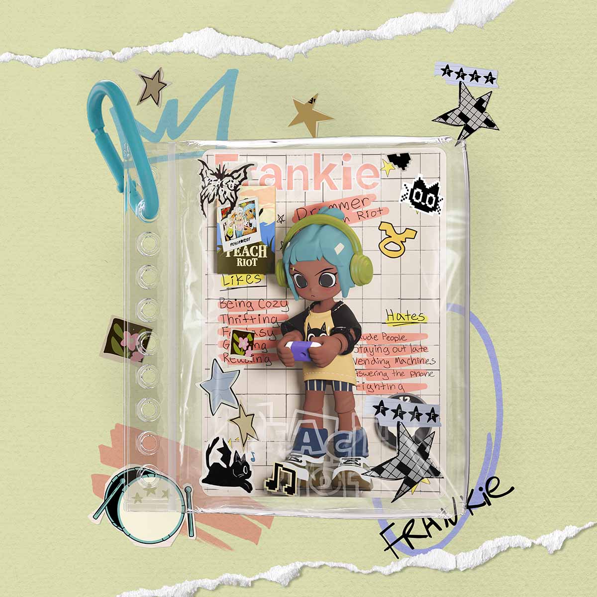 POPMART Peach Riot Carry the Music Series Block Pendant