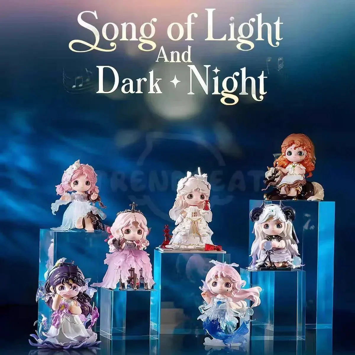 Joy Song of Light And Dark Night Series PVC Figures. Blind Box