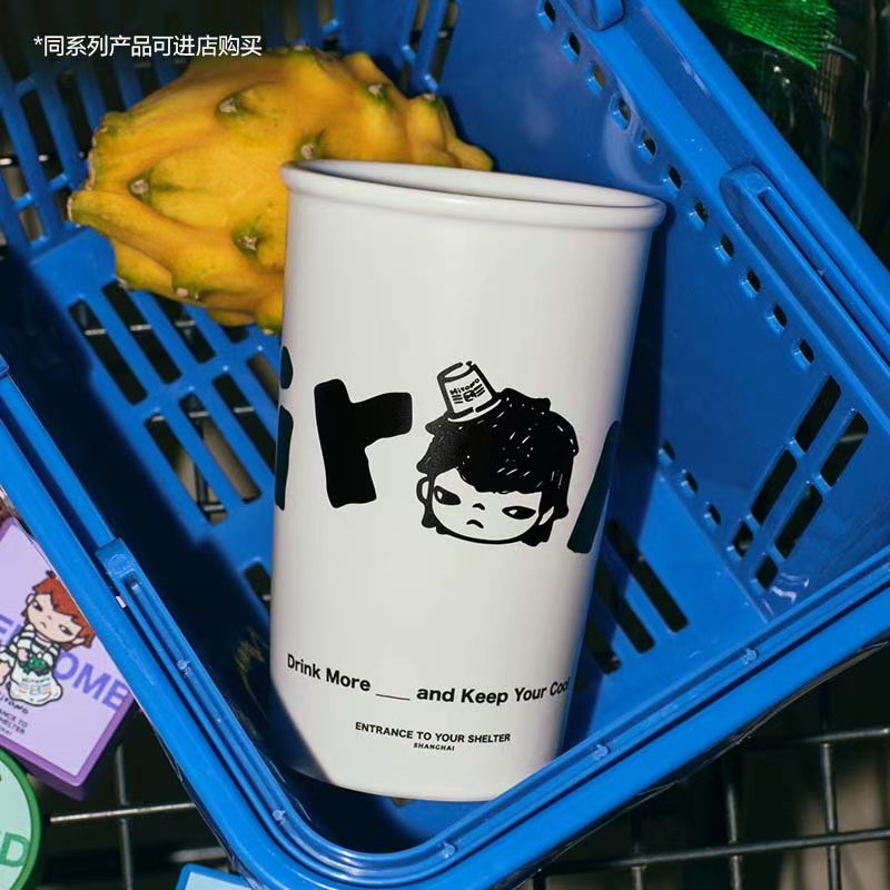 POPMART Hirono Convenience store roaming Shanghai Limited Ceramic cup