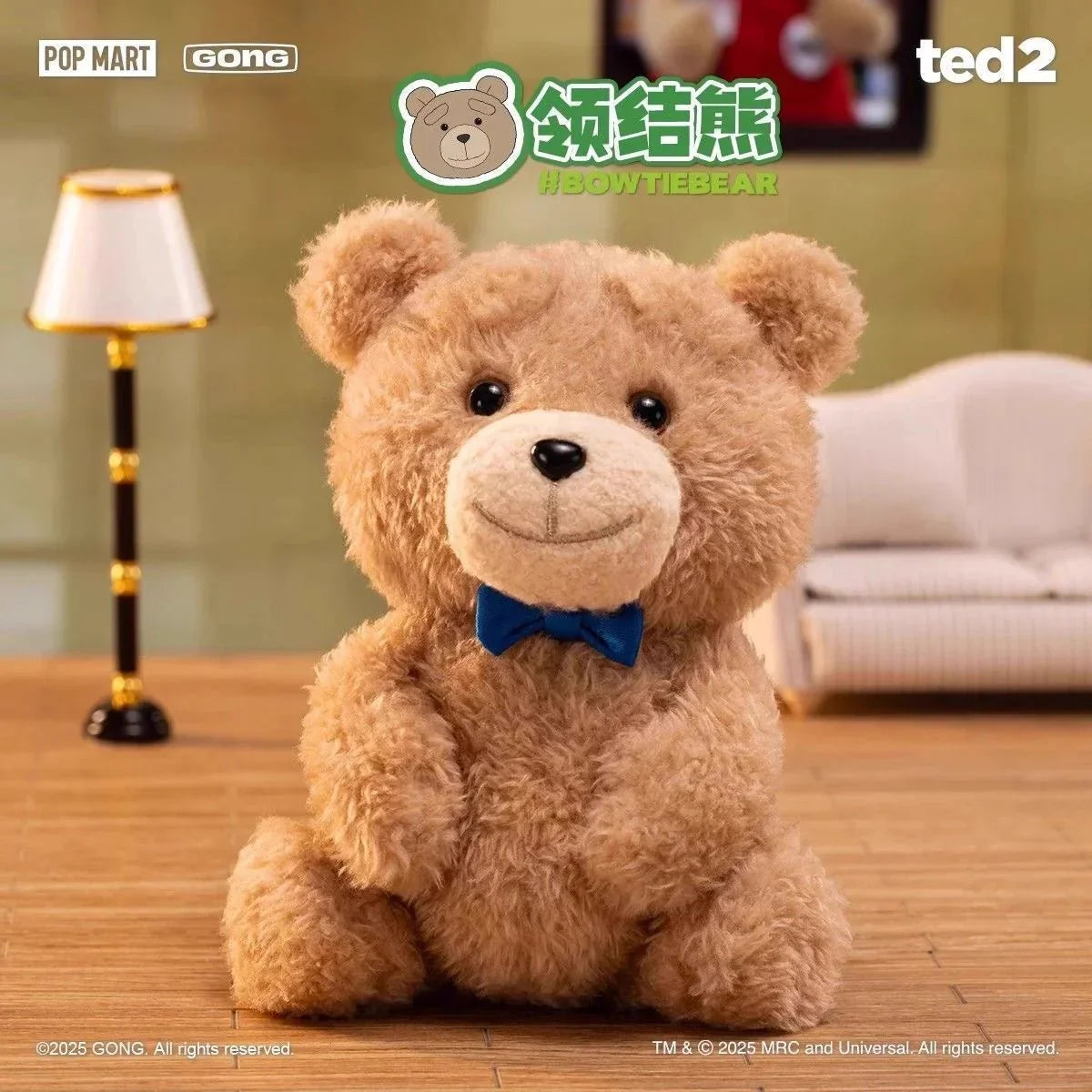 POP MART Ted2 Bear Plush Pendant Action Figures. Blind Box