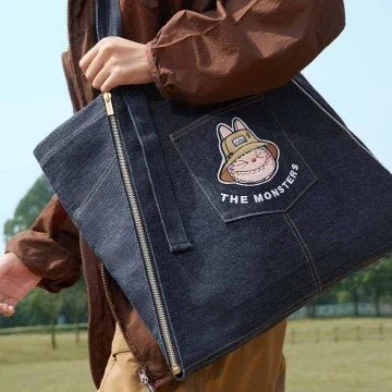 THE MONSTERS FALL IN WILDSERlES-Denim Apron Bag