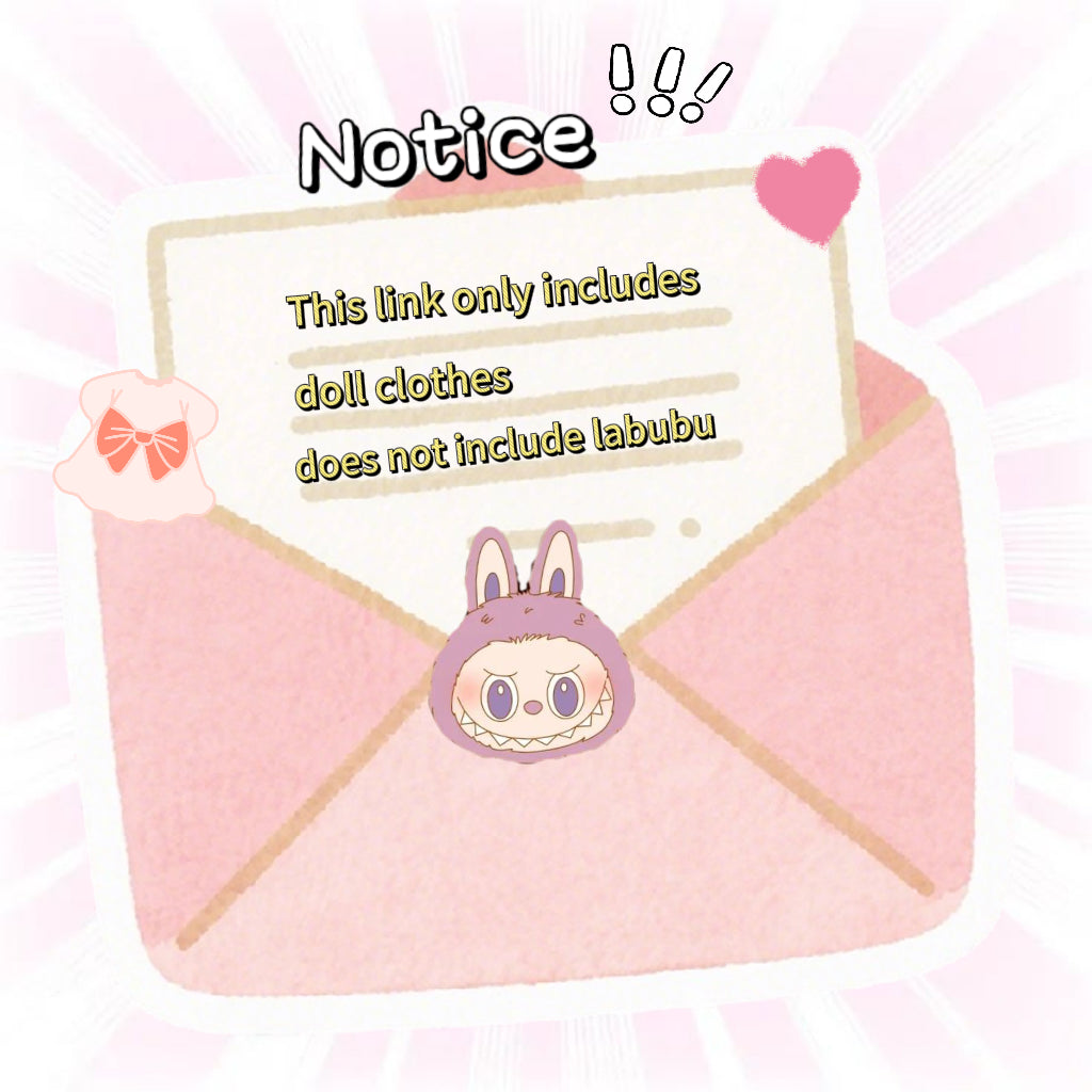 POP MART Labubu Replacing Clothes Set, Labubu Outfit(No Dolls) labubu clothes
