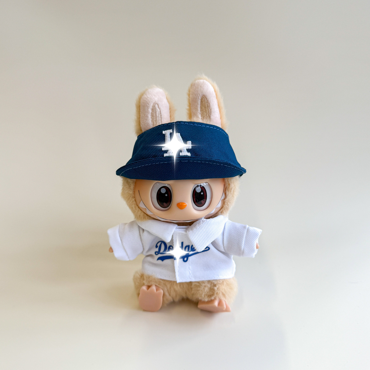 Labubu Baseball Outfit – Blue Jersey & Bucket Hat Set