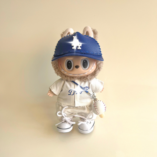 Labubu Baseball Outfit Set – Blue & White Sports Edition