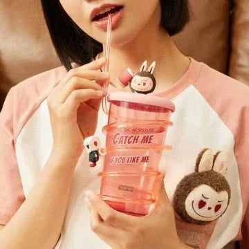 THE MONSTERS LABUBU  Catch Me lf YouLike Me Series-Straw Cup