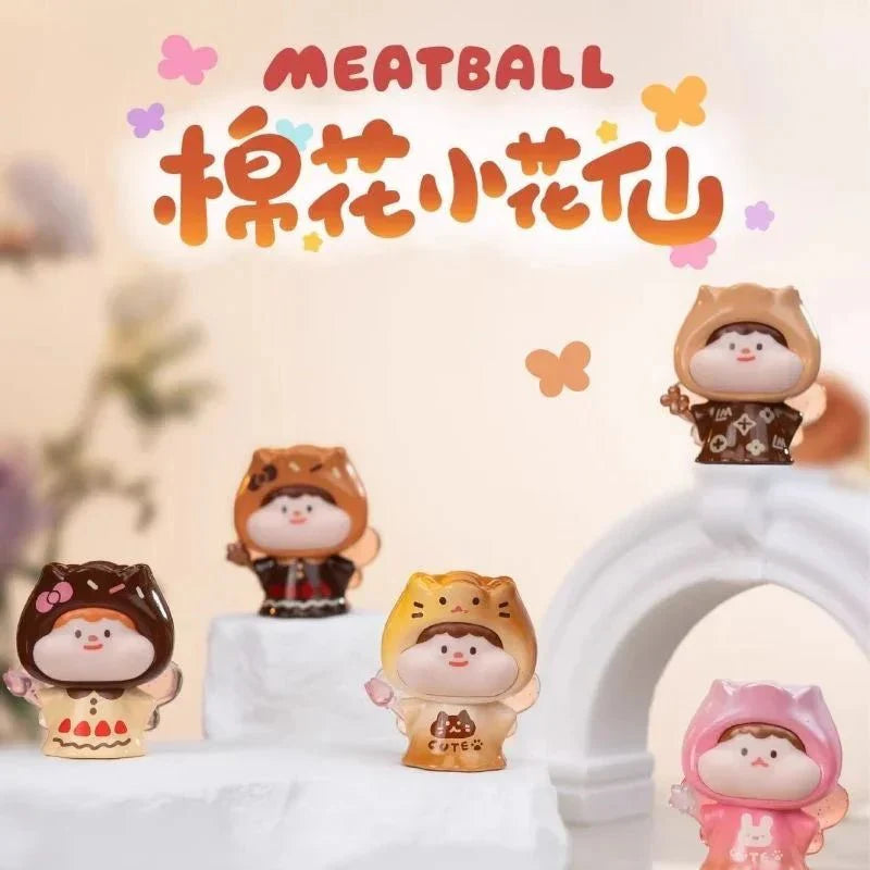 Meatball Cotton Fairy Mini Beans Series Figures. Blind Box