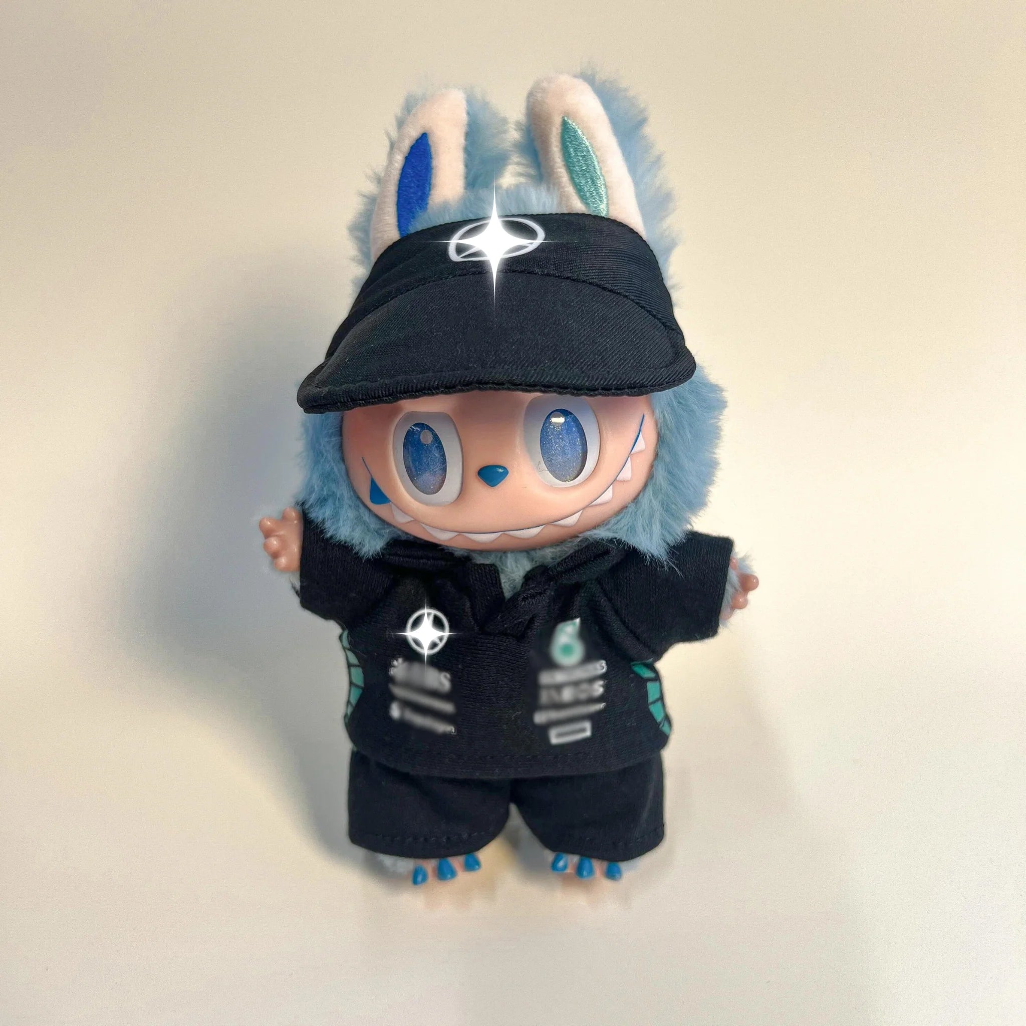 Labubu Racing Outfit – Midnight Silver Edition