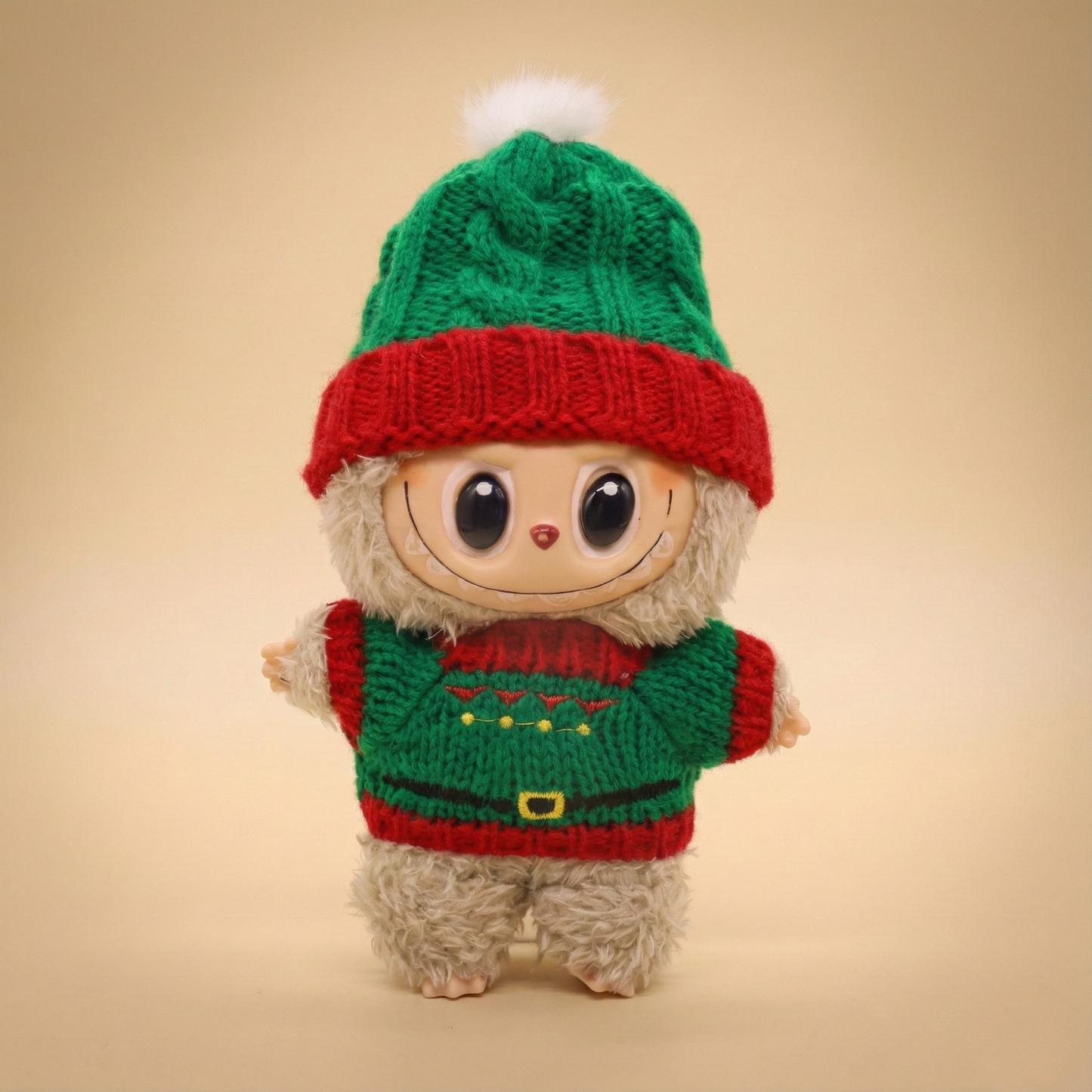 Labubu Holiday Elf Knit Outfit