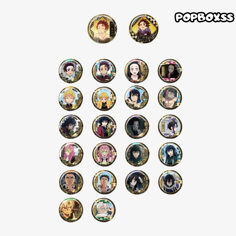 Demon Slayer Engraved Button Series Badge Blind Box