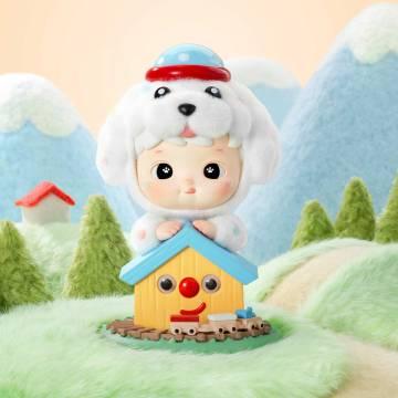 Hacipupu Fluffy Puppy Figure. Hanging Card