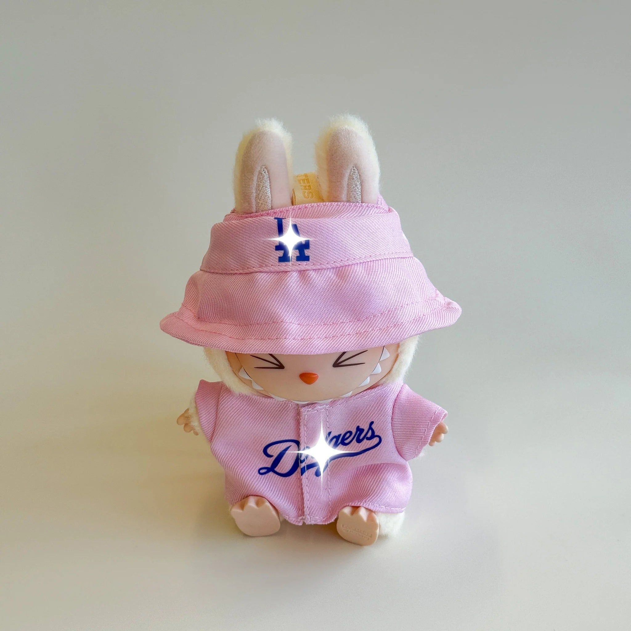 Labubu Pink Baseball Outfit – Classic Edition