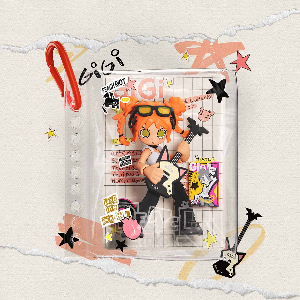 POPMART Peach Riot Carry the Music Series Block Pendant