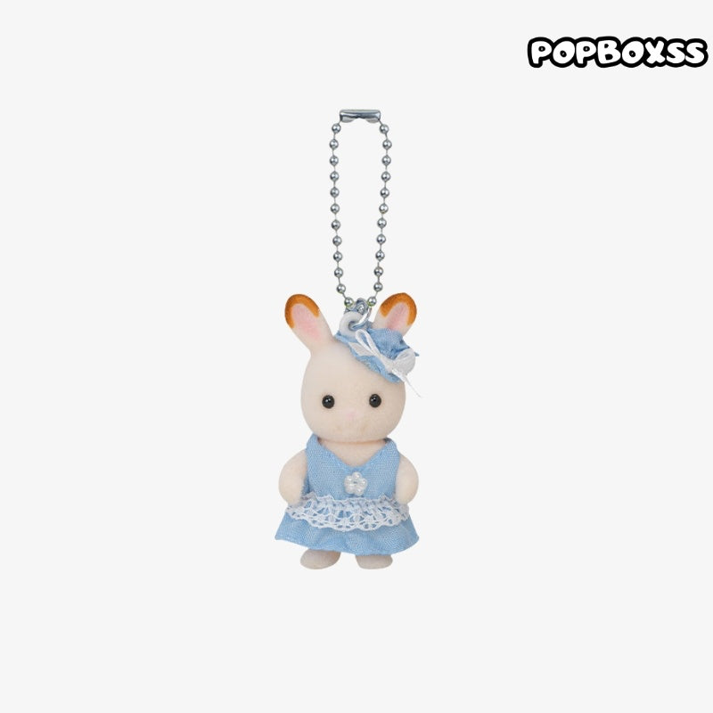 Sylvanian Families Bluebell Chocolate Rabbit Baby Keychain