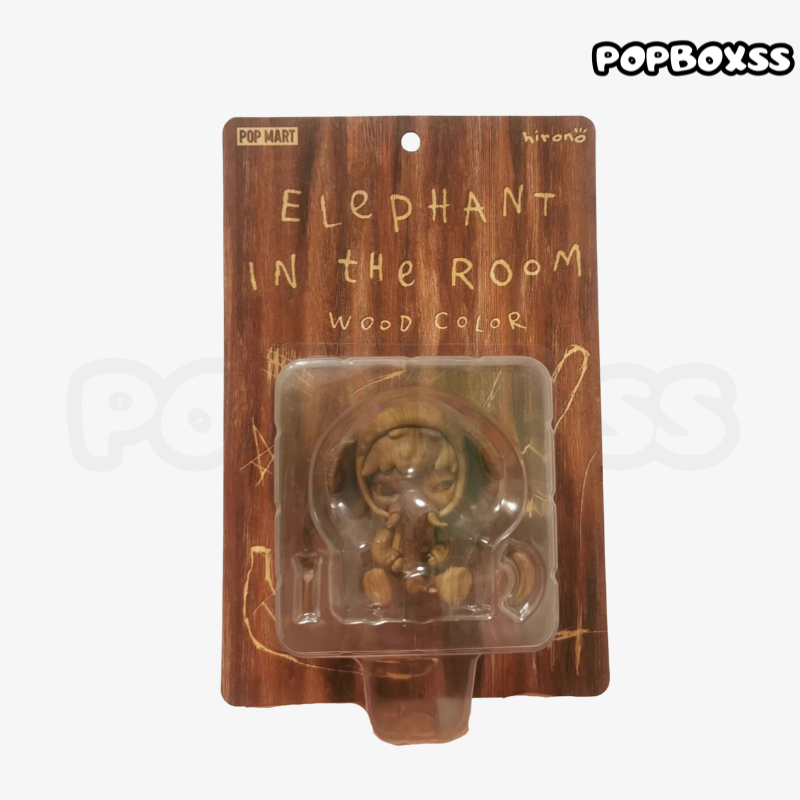 POPMART HIRONO Elephant in the room wood color figurines
