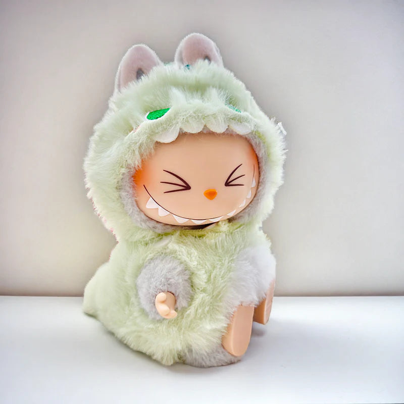 Labubu Mint Monster Outfit Set - Green Fluffy Character Costume