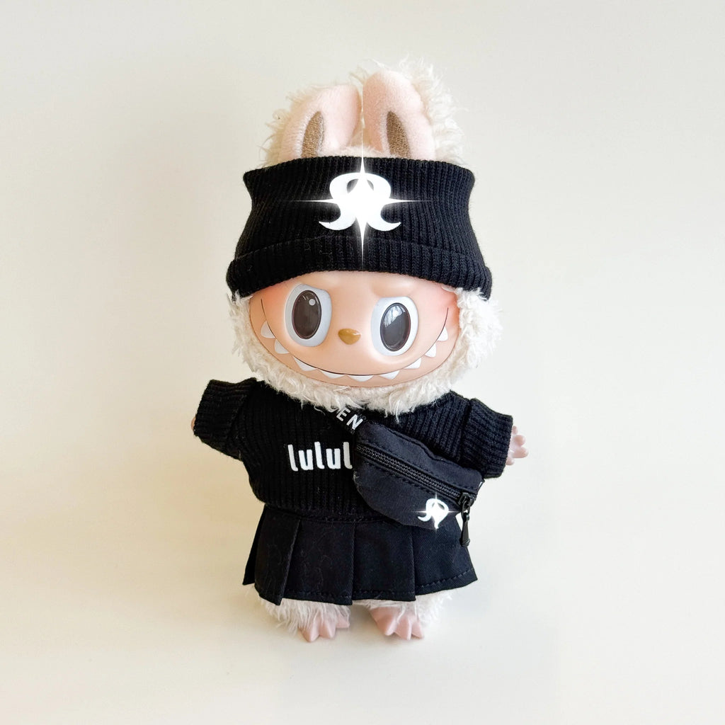 Labubu Sporty Chic Set – Black & White Edition (5 Items)
